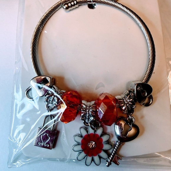 Stainless Steel Charm Bracelet - Picture 5 of 5